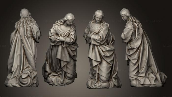 Statues antique and historical (Virgen en adoracin, STKA_1334) 3D models for cnc